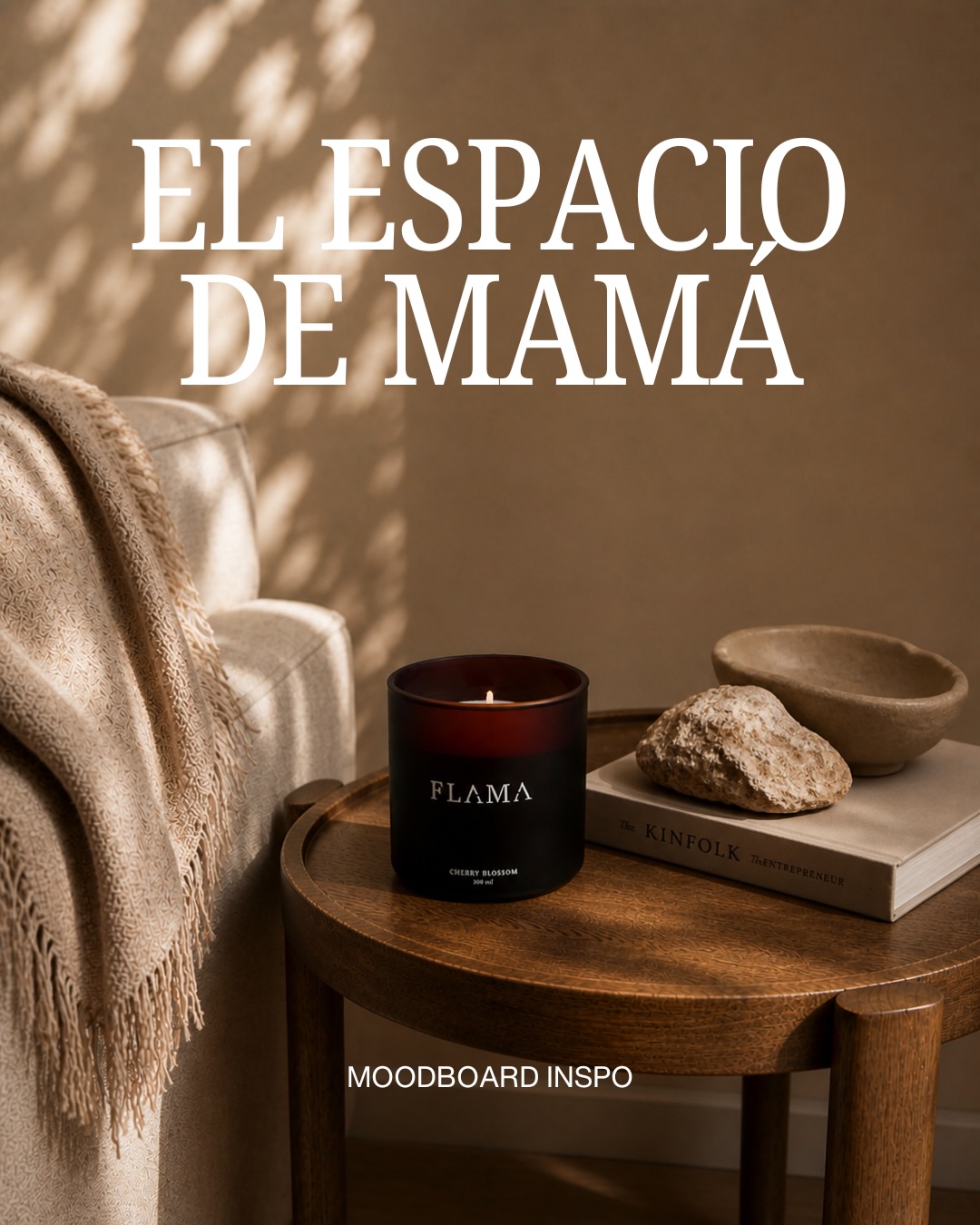 Inspiración de una vela Flama en un interior cálido